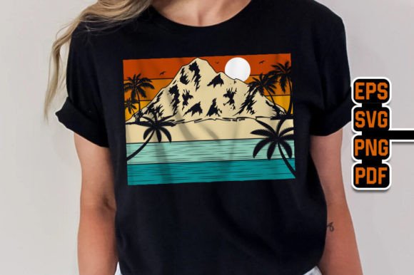 Beach Mountain Retro T-Shirt Design Review