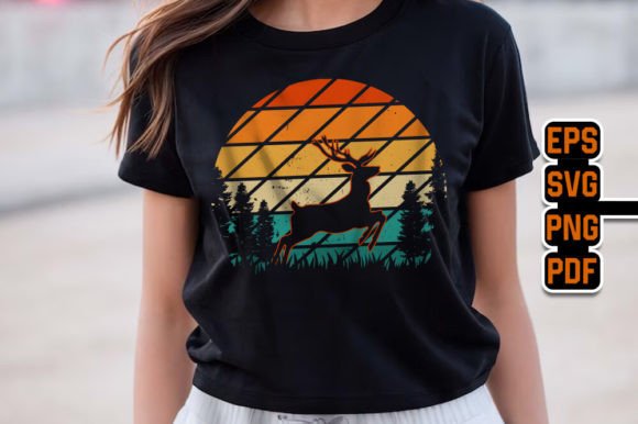 Best Selling Deer Retro Sunset Vintage