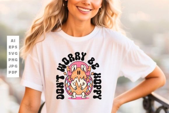 Don t Worry Be Hoppy Retro Easter Design Review