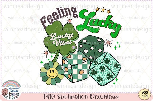 Feeling Lucky Retro St Patricks Day PNG Review