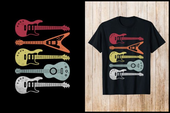 Guitar Retro T-Shirt Design Review