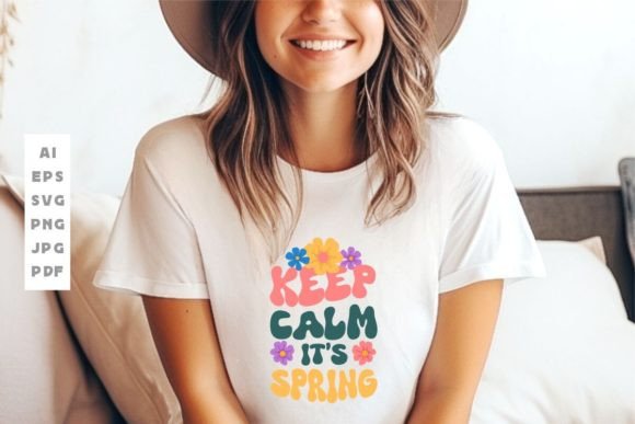 Keep Calm Its Spring Retro Design