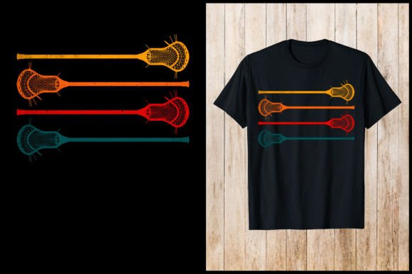 Lacrosse Stick Retro T-Shirt Design Review