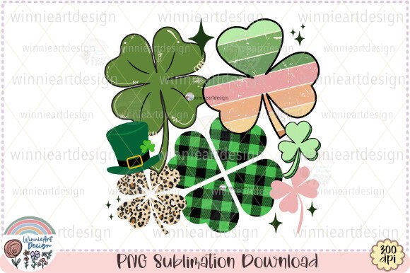 Lucky Vibes Shamrock Retro St Patricks