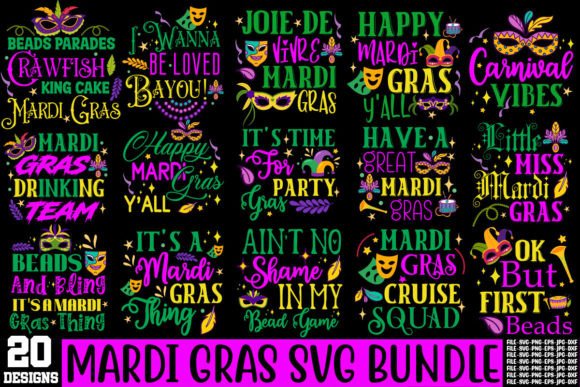 Mardi Gras SVG Bundle: T-Shirt Design Review