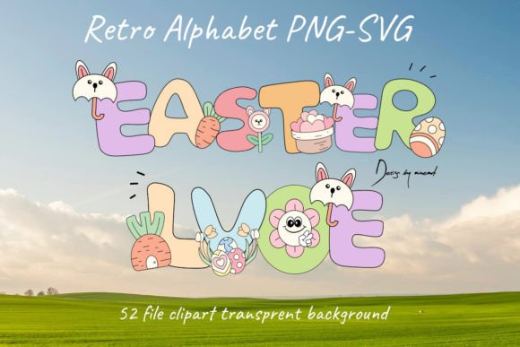 Retro Easter Alphabet Png, Svg Letters Review
