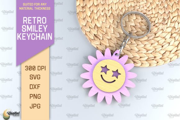 Retro Smiley Keychain Laser Cut Review