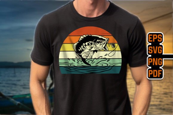 Retro Sunset Fishing T-Shirt Design Review