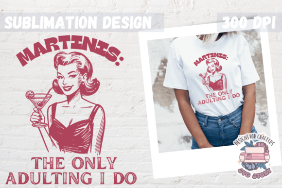 Retro Wine Lovers Sublimation PNG PinUP