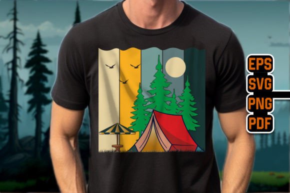 Vintage Retro T-Shirt Design Camping Review